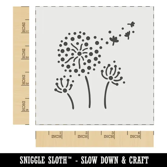 Dandelion Seeds Blowing Away Wall Cookie DIY Craft Reusable Stencil {7}