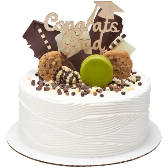 Graduation Wooden Cake Topper with Hat Congrats Grad! Layon Cake {3}