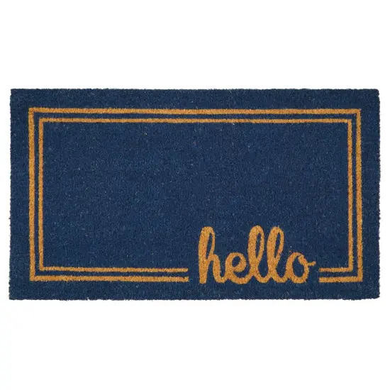 mDesign Entryway Doormat with Natural Fibers Decorative Script {5}