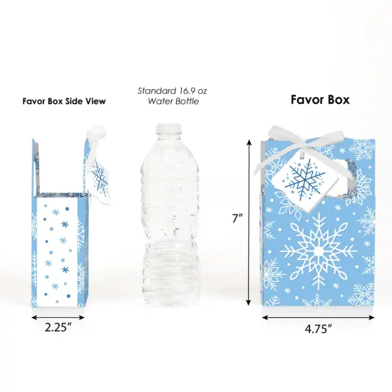 Big Dot of Happiness Blue Snowflakes - Winter Holiday Party Favor Boxes - Set of 12 {3}