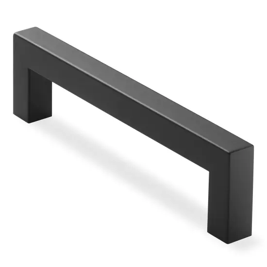 Cauldham 25 Pack Kitchen Cabinet Square Pulls Handles -Drawer/Door Hardware - Style M274 - Matte Black {7}