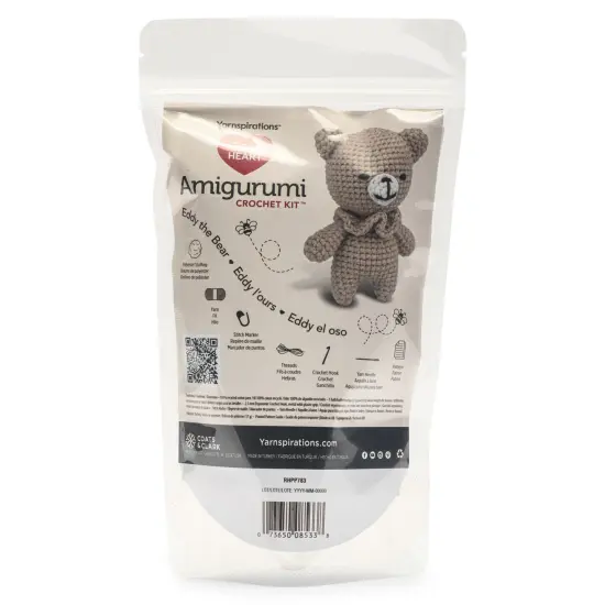 Red Heart Amigurumi Kit-Eddy The Bear {1}