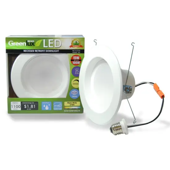 High Quality 5-6 inch Recessed LED 15W Warm White Retrofit Downlight Kit - 100w equiv. {2}
