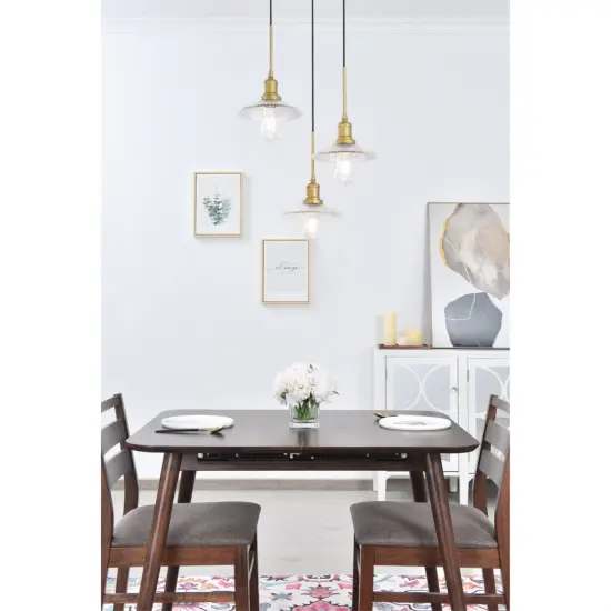 Waltz 3 light brass Pendant {2}