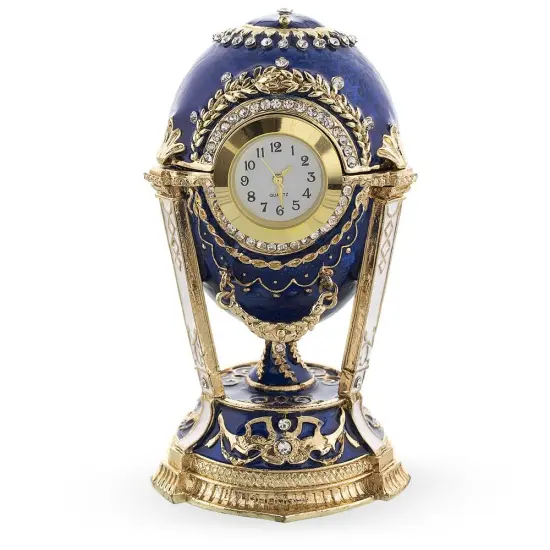 1900 Cockerel Royal Imperial Easter Egg in Blue {5}
