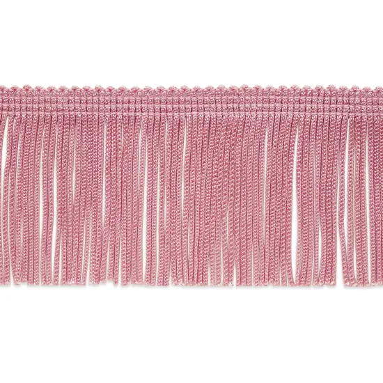 2" Chainette Fringe Trim, Polyester, Decorative, Versatile for Costumes | 10 yard cut Pink {1}