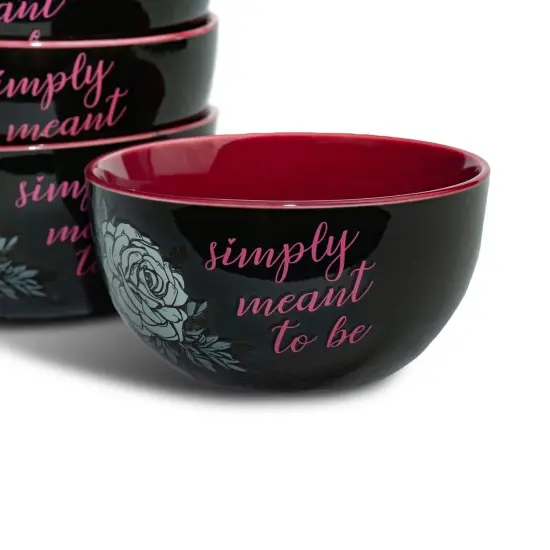 OFFICIAL Nightmare Before Christmas Ceramic Bowl | Feat. Jack & Sally | Set of 4 {3}
