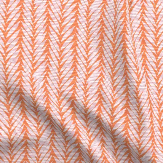 Various Fabrics by the Yard or Fat Quarter Tropical Stripe Papaya Orange Cotton Candy Pink Summer Vacation Custom Printed Fabric by Spoonflower {5}