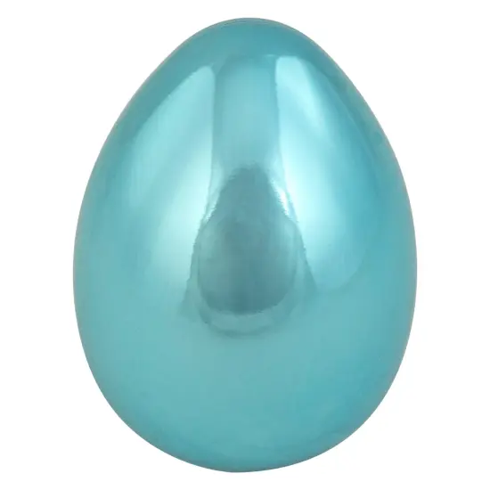 Northlight Set of 6 Metallic Blue Medium Size Easter Egg Decorations 3.5" {6}