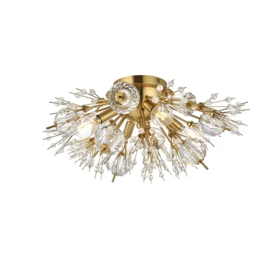 Vera 19 inch crystal starburst wall sconce in gold {4}
