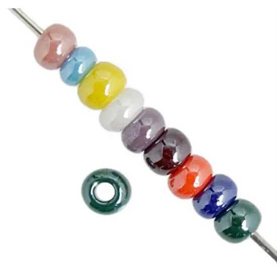 John Bead 6/0 Opaque Czech Glass Seed Beads, 500g Luster Multi Mix {2}