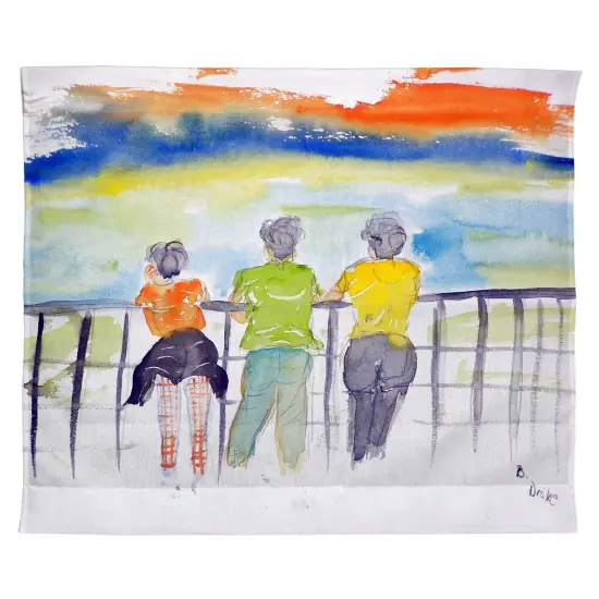 Betsy Drake Ladies Looking Outdoor Wall Hanging 24x30 {1}