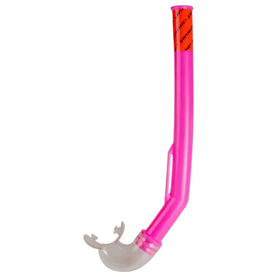 Swim Central 13" Pink and Clear Swimming Pool Youth Size Snorkel Accessory {1}