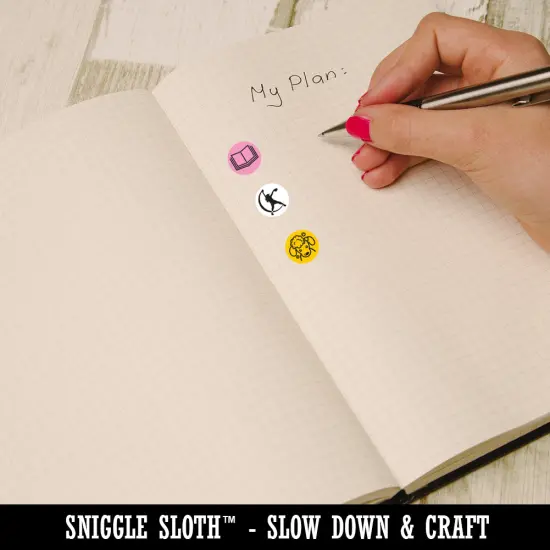 Letter N Uppercase Felt Marker Font 200+ 0.50" Round Stickers Yellow {5}