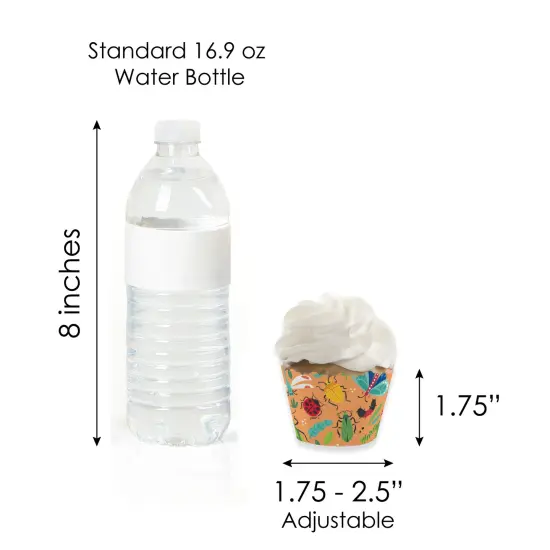 Big Dot of Happiness Buggin' Out - Cupcake Decoration - Bugs Birthday Party Cupcake Wrappers and Treat Picks Kit - Set of 24 {7}