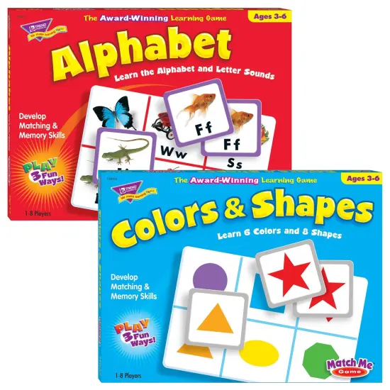 Trend Enterprises Match Me Game Set - Alphabet & Color and Shapes {1}