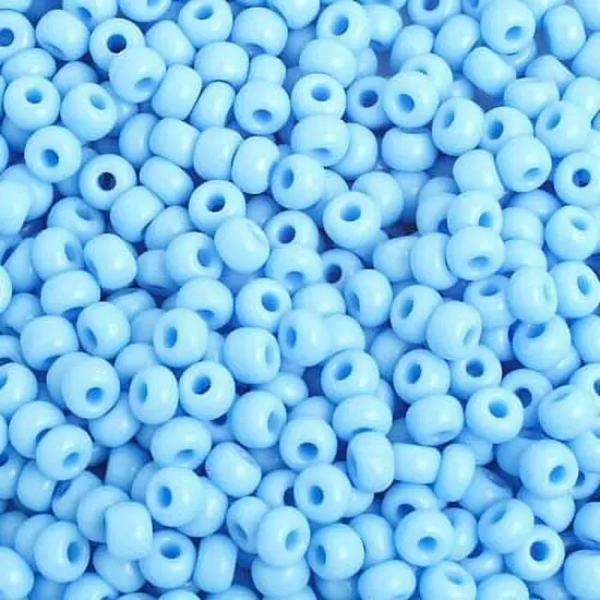 John Bead 6/0 Opaque Czech Glass Seed Beads, 500g Light Blue {1}