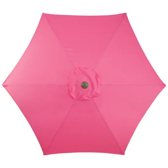 Northlight 7.5ft Outdoor Patio Market Umbrella with Hand Crank, Pink {4}