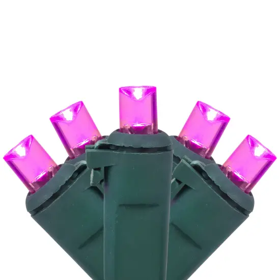 Northlight LED Wide Angle Christmas Lights - Pink - 16.25' Green Wire - 50ct {3}