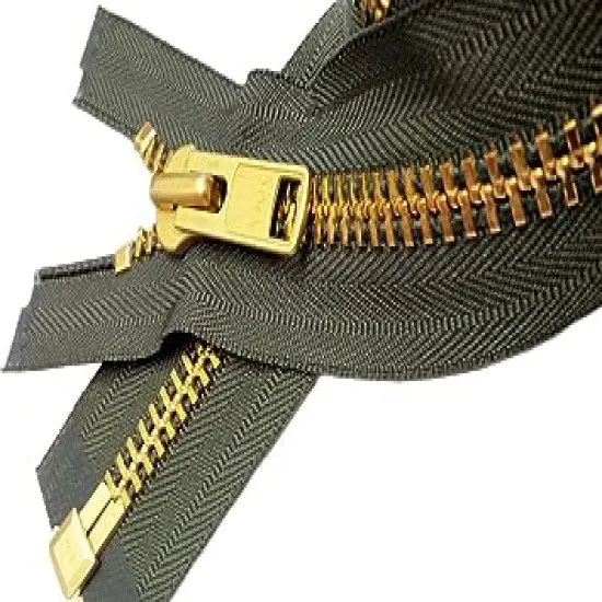 Zipperstop Wholesale YKK Sale 18" Extra Heavy Duty Jacket Zipper (Special Custom) YKK #10 Brass Separating ~ Color 567 Olive Green (1 Zipper/Pack) {1}