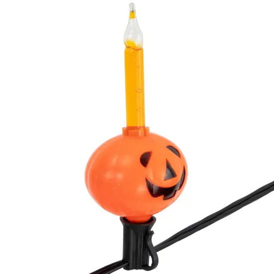 Northlight Jack O' Lantern Halloween Bubble Lights - 6' - Black Wire - 7ct Orange {5}