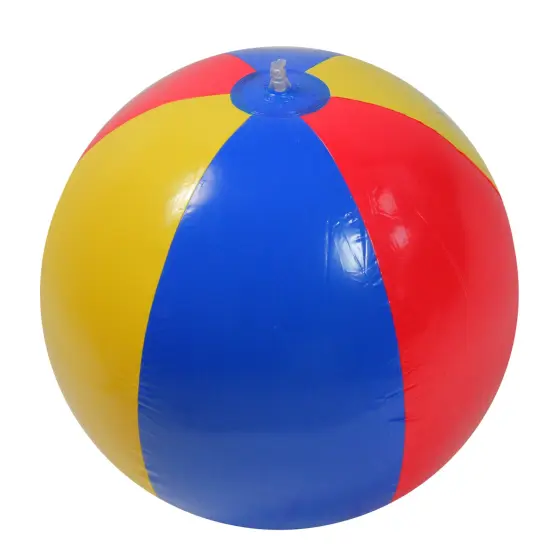 Swim Central Inflatable Classic Beach Ball - 24" - Red, Yellow and Blue Multi {1}