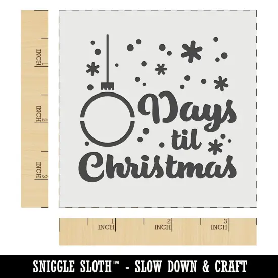 XX Days Til Christmas Ornament Snowflakes Wall Cookie DIY Craft Reusable Stencil {6}