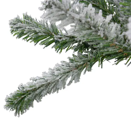 Northlight Medium Flocked Alpine Artificial Christmas Tree - 6' - Unlit Green {4}