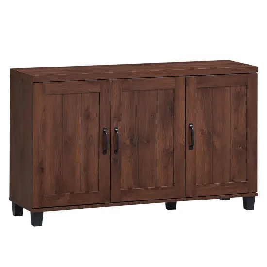Costway 3-Door Buffet Sideboard Storage Credenza Cabinet Console Adjustable Shelf Brown/White Wash {7}
