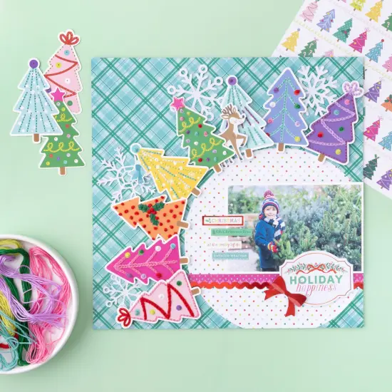 Paige Evans Sugarplum Wishes Embroidery Cross Stitch Kit-Makes 8 {6}