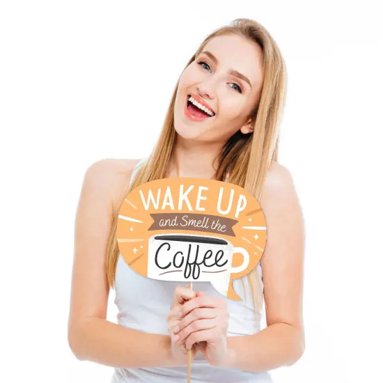 Big Dot of Happiness But First, Coffee - Cafe Themed Party Photo Booth Props Kit - 20 Count {4}