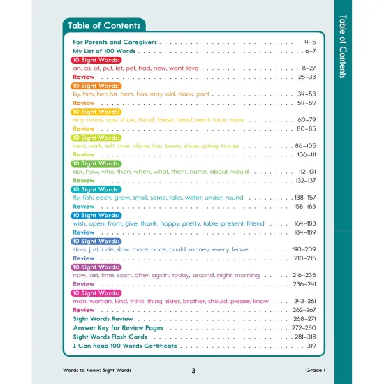 Carson Dellosa Words to Know 1st Grade Workbook, Phonics Book With 100 Sight Words, Stories, Games, Flash Cards, Tracing and Writing Practice, and More, Classroom or Homeschool Curriculum {3}