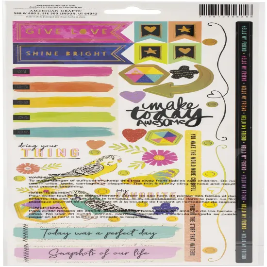 Vicki Boutin Color Study Icon & Phrase Stickers with Foil Accents, 103pcs {2}