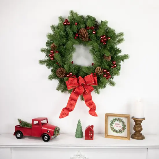 Northlight Red Shatterproof Ball Ornament Christmas Pick - 6.75" - Red {4}