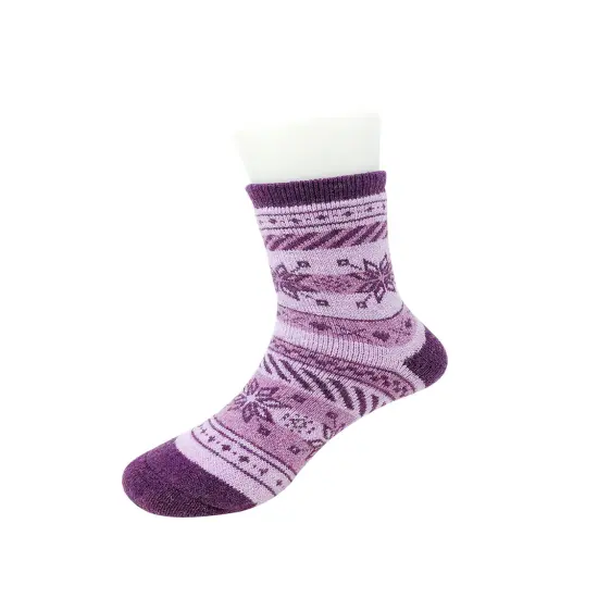 Wrapables Children's Thick Winter Warm Wool Socks (Set of 6), Snowflakes / Large {5}