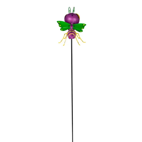 Napco Wasp-Shaped Metal Outdoor Garden Stake - 30" Purple {5}