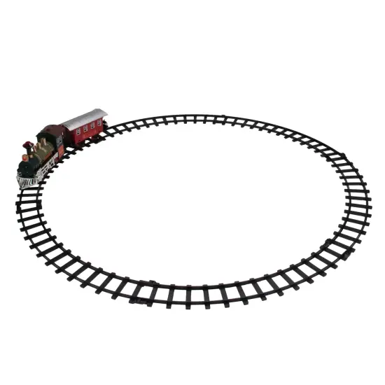 Northlight 8-Piece Battery Operated Red and Green Animated Classic Train Set with Sound {1}