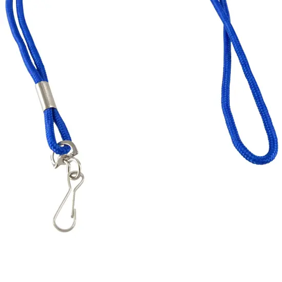 Standard Lanyard Hook Rope Style, Blue, Pack of 24 {5}