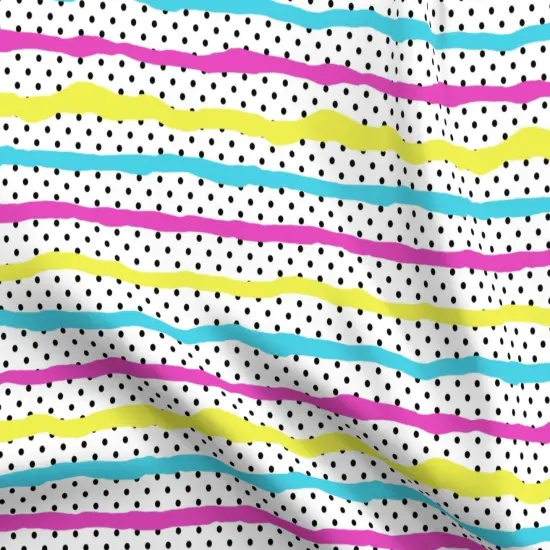 Various Fabrics by the Yard or Fat Quarter Neon Party Stripes Polka Dots Festive Celebration Birthday 90S 80S Blue Yellow Pink Custom Printed Fabric by Spoonflower {5}