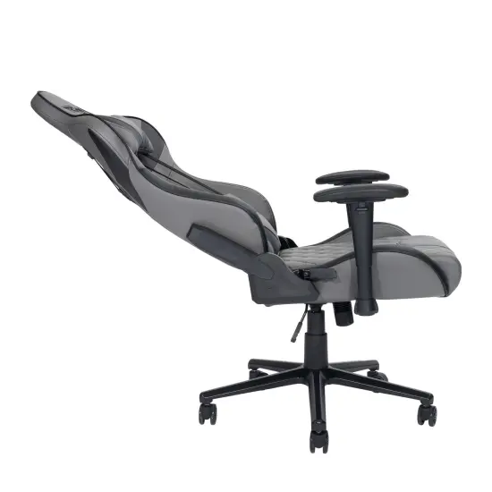 Techni Office Solutions 55.25" Vibrant Gray and Black Unique Techni Sports XL Comfortable Gaming Chair {5}