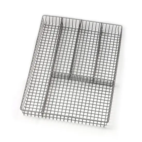 Spectrum Diversified Grid Silverware Tray, Large, Satin Nickel {1}