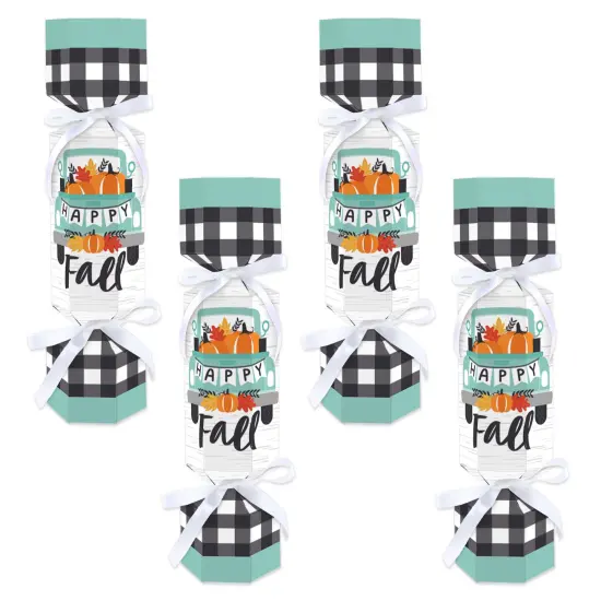 Big Dot of Happiness Happy Fall Truck - No Snap Harvest Pumpkin Party Table Favors - DIY Cracker Boxes - Set of 12 {1}