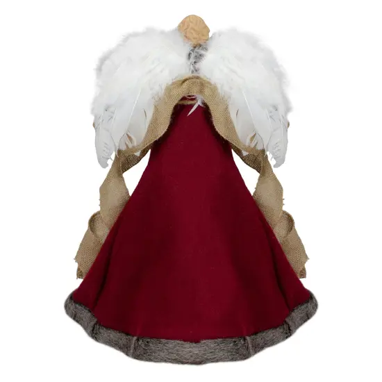 Northlight 18" Green and Brown Angel in a Dress Christmas Tree Topper - Unlit {6}