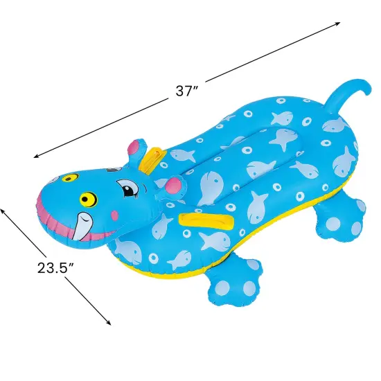 Pool Central 3' Blue Children's Inflatable Hippo Swimming Pool Rider {4}