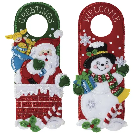 Holiday Door Hangers Felt & Sequin Kit Multi {1}