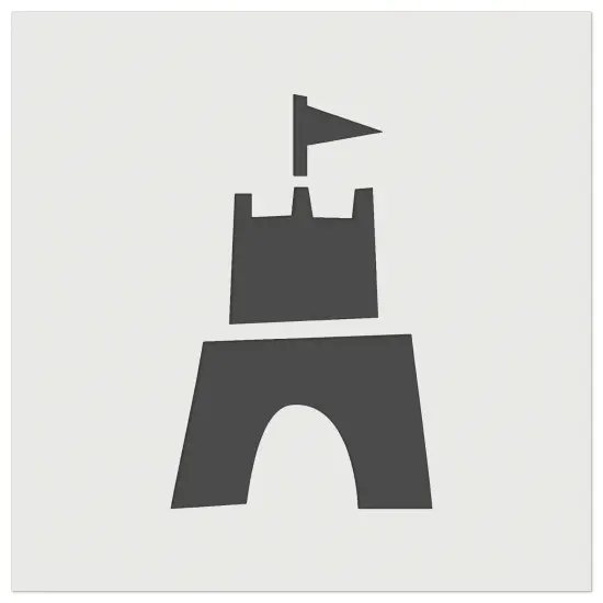 Sand Castle Doodle Wall Cookie DIY Craft Reusable Stencil {2}