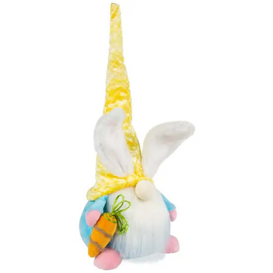 Northlight Gnome with Bunny Ears Easter Figure - 18.5" - Yellow and Blue {5}