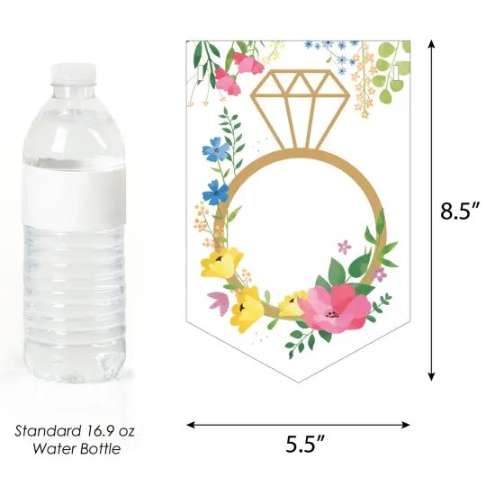 Big Dot of Happiness Wildflowers Bride - Boho Floral Bridal Shower and Wedding Party Bunting Banner - Party Decorations - Congrats Bride-To-Be {3}