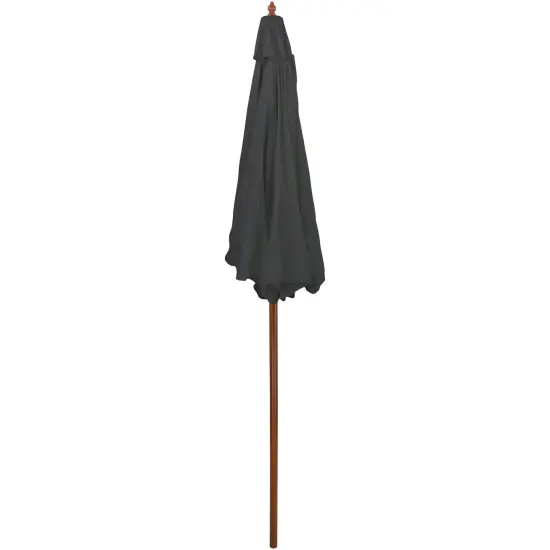 Northlight 8.5ft Outdoor Patio Market Umbrella with Wooden Pole, Gray {4}