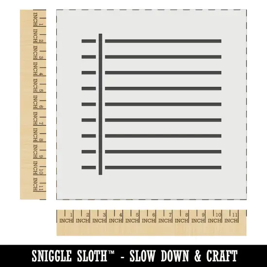 Notebook Lines Wall Cookie DIY Craft Reusable Stencil {1}